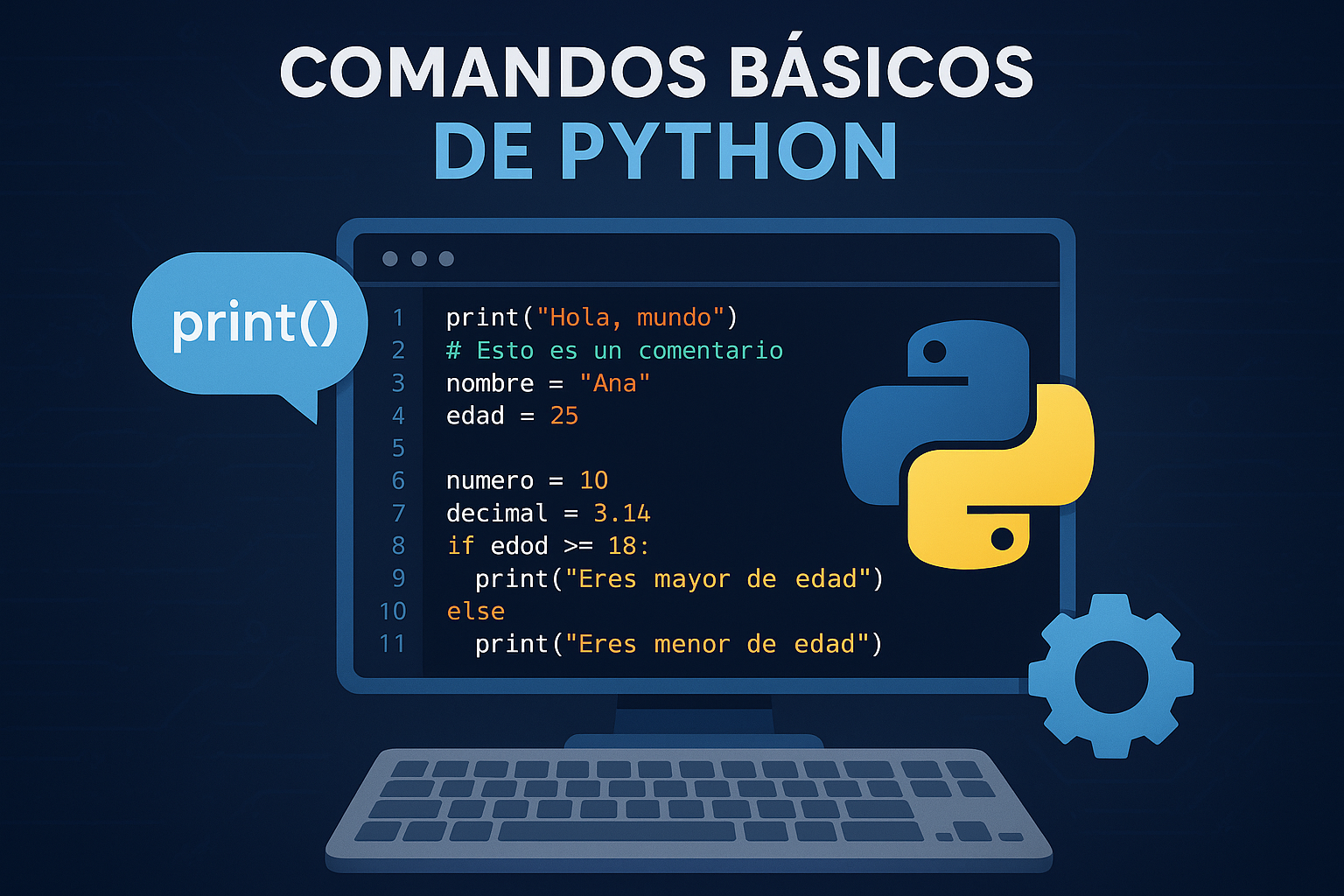 Comandos básicos en Python para empezar a programar